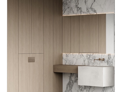 Modern Italian minimalist bathroom cabinet