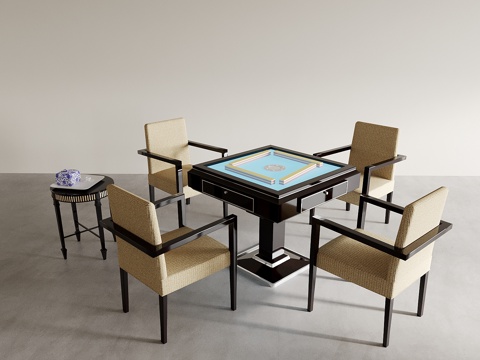 Mahjong table table and chair combination