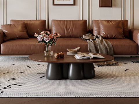 French sofa and coffee table combination