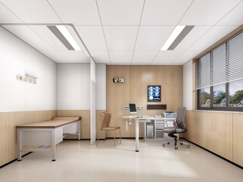 Modern hospital consulting room