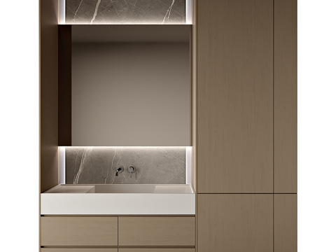 Modern Italian Minimalist Bathroom Cabinet