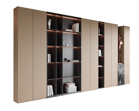 Italian Modern Decorative Cabinet Bookshelf Study Bookcase Living Room Decorative Cabinet Open Bookcase