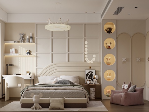 Modern Cream Home Bedroom