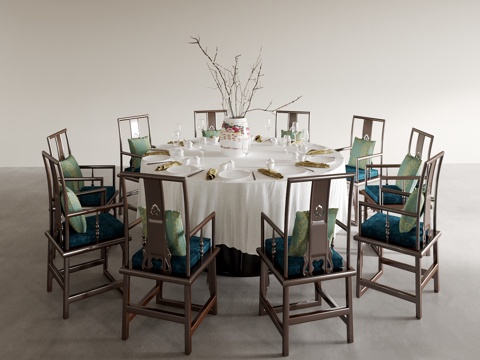 Dining Table and Chair Living&Dining Room Tea Table and Chair Dining Table and Chair Wine Table and Chair Table and Chair Combination Round Wine Table