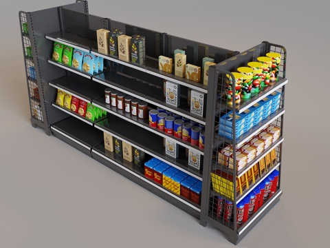 Supermarket Snacks Display Shelf Display Cabinet Potato Chips Biscuits Food