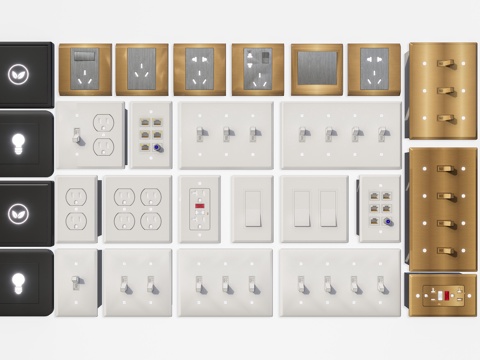 Modern Switch Socket Panel Switch Button Panel Minimalist Switch Panel Creative Switch Panel