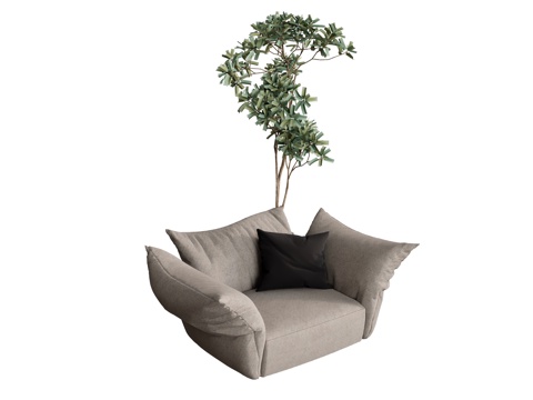 Single-person sofa sofa leisure sofa potted plant sofa chair Beanbag