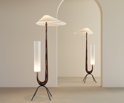 Modern floor lamp wood floor lamp