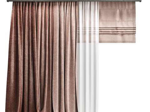 New Chinese Fabric Curtain Roman Curtain