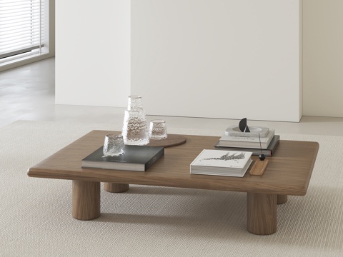 Modern Middle Ancient Solid Wood Coffee Table