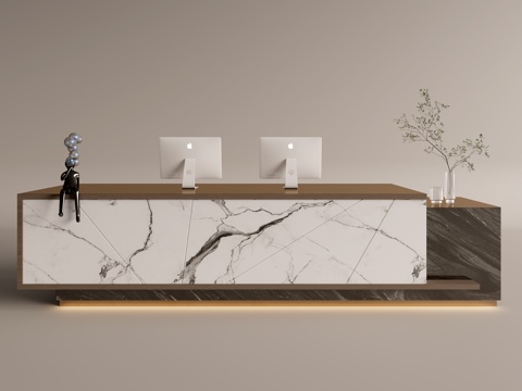 Modern Company Reception Area Bar Reception Desk