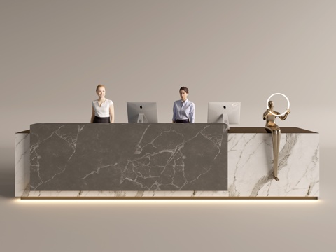 Modern Company Reception Area Bar Reception Desk