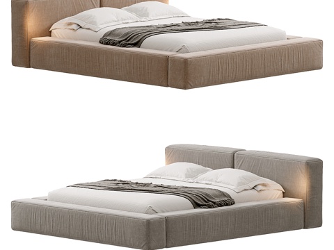 Modern Italian SENSATION Fabric Double Bed