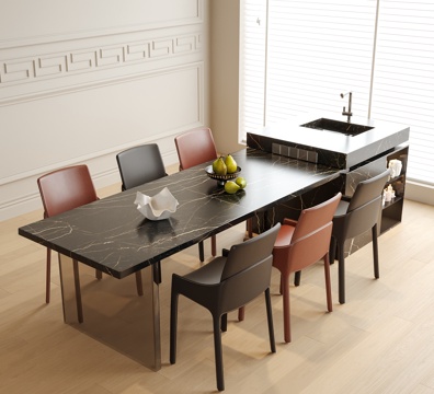 Modern Dining Table and Chair Island Table Dining Table Dining Chair