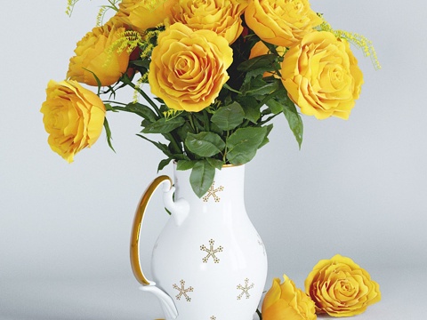 Yellow Flower Vase