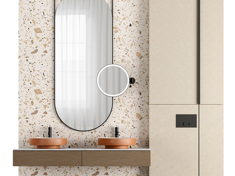 Modern Cream Style Bathroom Cabinet