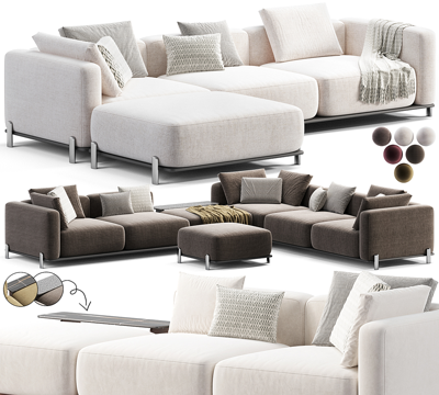 Sofa Combination Cream Style Sofa L-shaped Sofa Corner Sofa Right Angle Sofa Casual Sofa