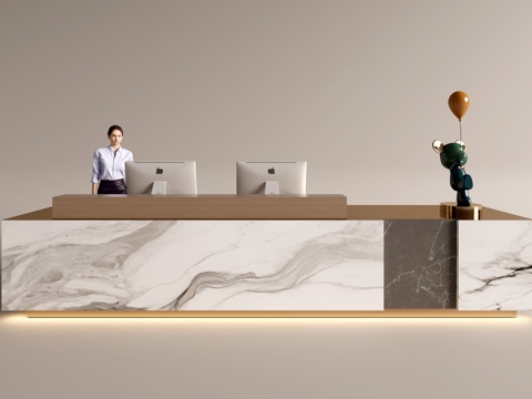 Modern Company Reception Area Bar Reception Desk