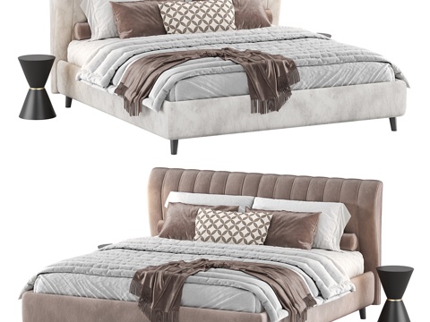 New Chinese GAIA fabric double bed