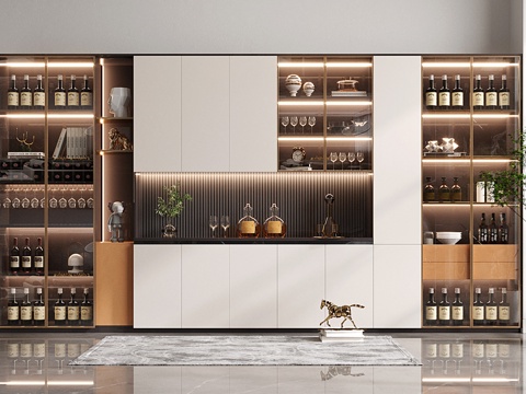 Modern Affordable Luxury Style Wine Cabinet