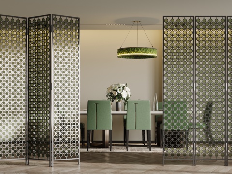 Modern glass screen partition