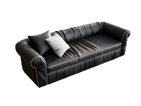 Multiplayer Sofa Leather Sofa Long Sofa Pillow