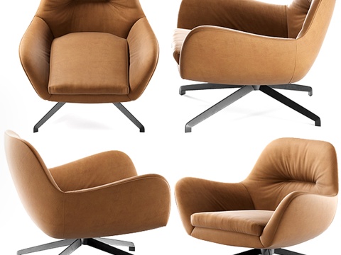 Modern Affordable Luxury Style Leather Lounge Chair Chair