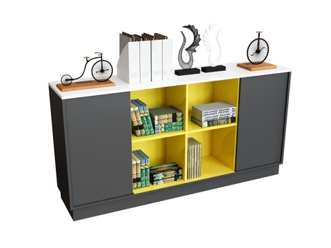 Locker Decorative Cabinet Bookcase Book Ornaments