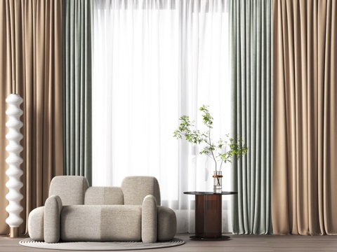 Modern Sofa Casual Sofa Modern Curtain Single Sofa Sofa Combination