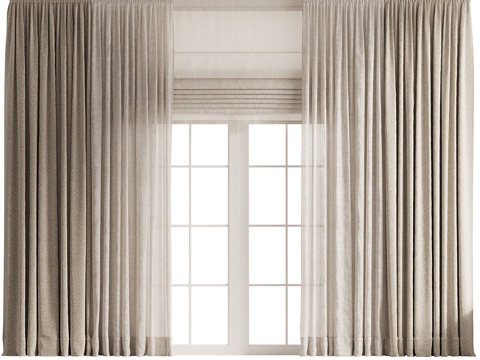 New Chinese linen curtain