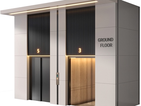 modern elevator hall