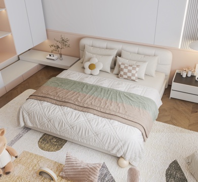 Modern Cream kids Bed