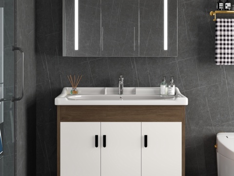 Modern Bathroom Cabinet Mirror Toilet