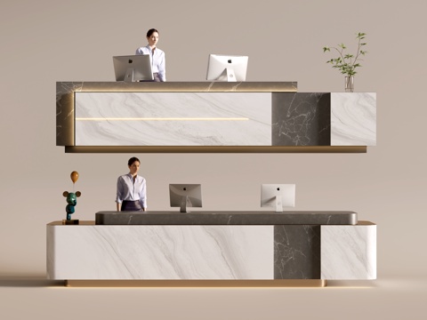 Modern Company Reception Area Bar Reception Desk