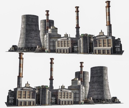 Modern refinery factory factory blowdown chimney industrial zone factory building industrial building portfolio