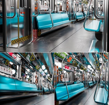 Modern subway car subway train interior subway car interior subway interior decoration 2