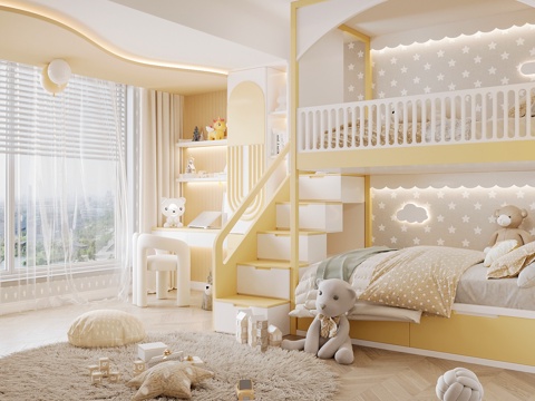 Modern kids Bedroom Boys Room Girls Room kids Bed Children's Wardrobe Children's Desk