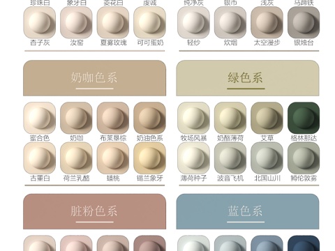 Modern Palette Tone Color Card