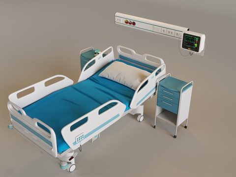 Ward Bed Medical Bed Functional Bed Lifting Bed Calling System Bedside Cabinet