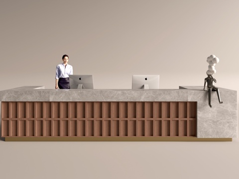 Modern Company Reception Area Bar Reception Desk