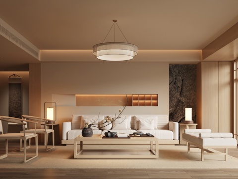 Neo-Chinese Style Song Style Living Room