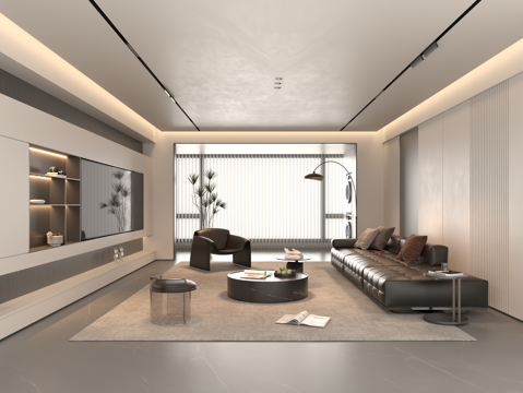 Modern Italian Style Living Room Large Flat Floor Living Room Affordable Luxury Style Sofa Coffee Table Combination