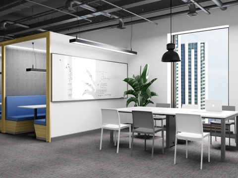 Industrial style small conference area negotiation area leisure area learning discussion area