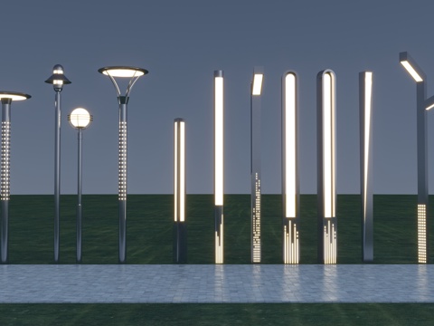 Modern landscape street light lawn light