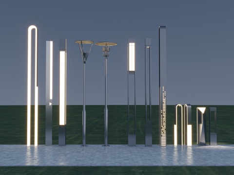 Modern landscape street light lawn light