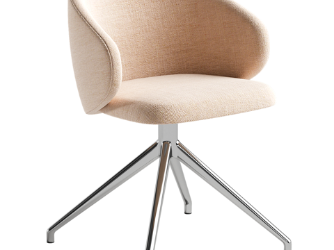 Modern Italian Tuka Upholstered Swivel Chair