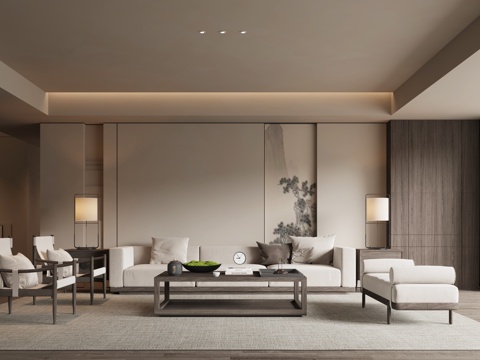 Neo-Chinese Style Song Style Living Room