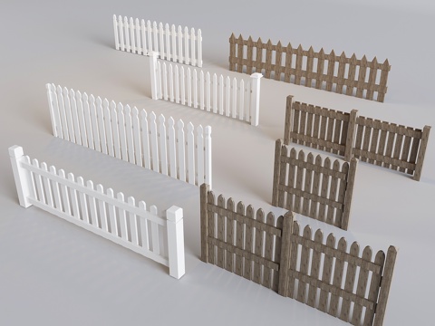 Cream solid wood railing fence fence partition fence courtyard fence