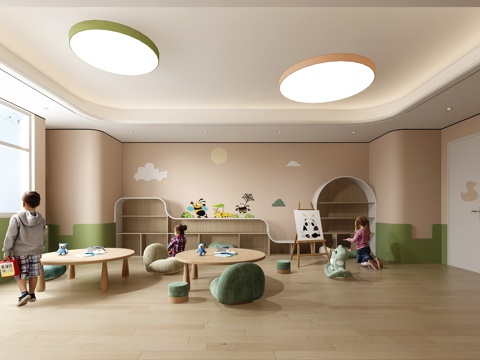 Modern Kindergarten Activity Room