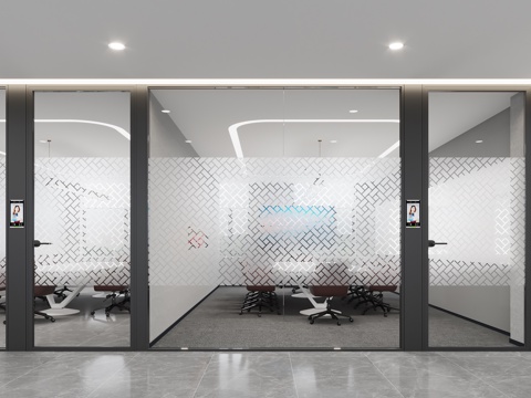 Glass partition office partition